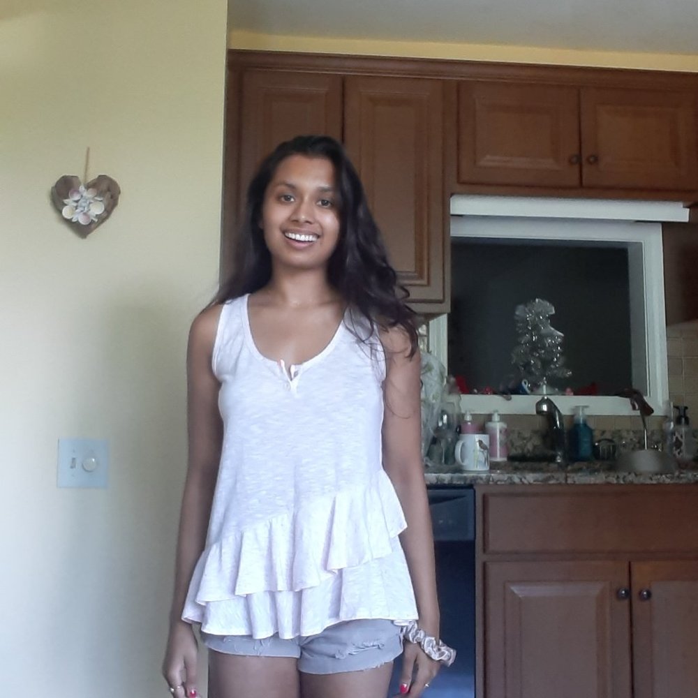 Uye Surana Light Pink Ruffle Tank Top XS